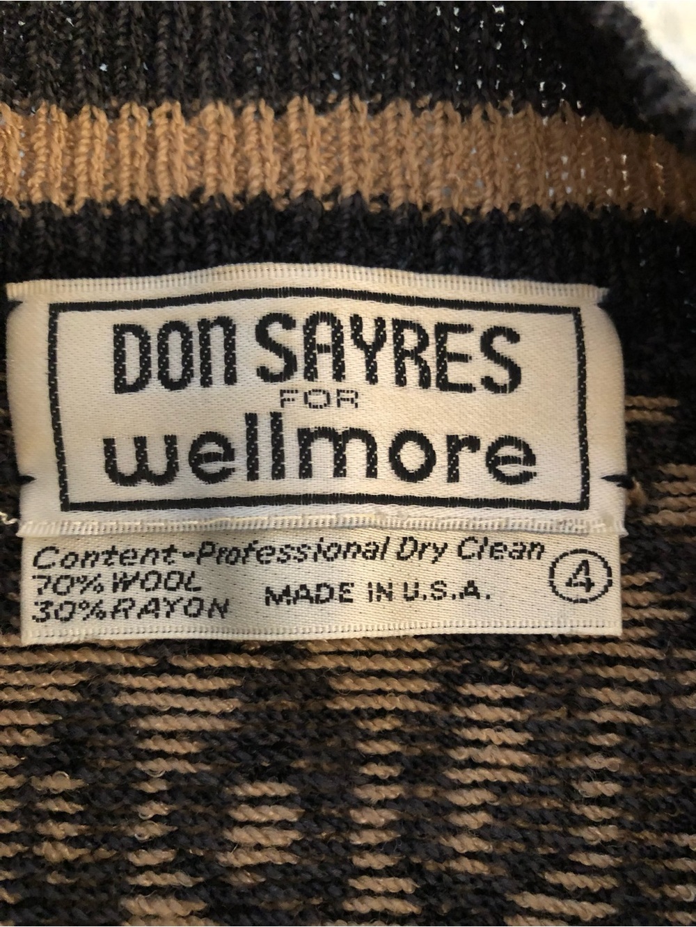 Vintage Don Sayres for Wellmore zip up cardigan sweater. Size small-medium. - Picture 5 of 8